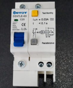 Aptomat DZ47LE-63 1PC25  bảo vệ chống ngắn mạch quá tải chính hãng  - ETOT