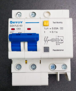 Aptomat DZ47LE-63 2PC63  bảo vệ chống ngắn mạch quá tải chính hãng  - ETOT