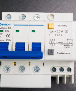 Aptomat DZ47LE-63 3PC20  bảo vệ chống ngắn mạch quá tải chính hãng  - ETOT