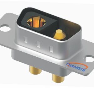 D-sub large current 180-degree straight-through connector