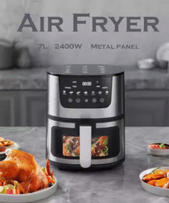 Nồi chiên không dầu có cửa kính quan sát, dùng cho gia đình, dung tích lớn, đa chức năng, bằng thép không gỉ, nướng bánh, làm khoai tây chiên, dành cho xuất khẩu và thương mại quốc tế.