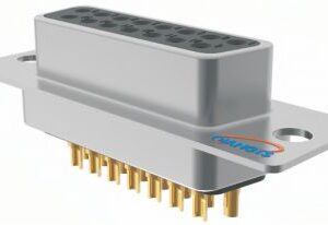 D-sub car pin type soldered wire connector