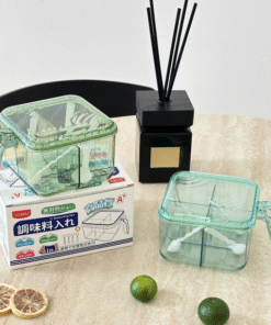 UK-717381KM Hộp đựng gia vị 4 ngăn kín UYUKU (loại chất lượng cao, được đánh giá tốt).