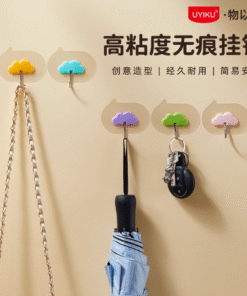 UK-768257KM UYIKU Vật dụng - 7 móc dính chắc chắn hình đám mây (sáng tạo, mẫu mới)