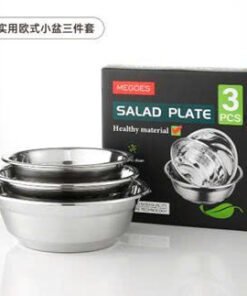 MG-717194 MEGOES– Bộ ba tô inox thực dụng kiểu Âu (hàng chất lượng cao – phiên bản đặc biệt)